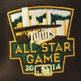 ニューエラ キャップ 59FIFTY ミネソタ ツインズ MLB 2014 ALL STAR GAME PEANUT BOTTOM FITTED CAP BROWN