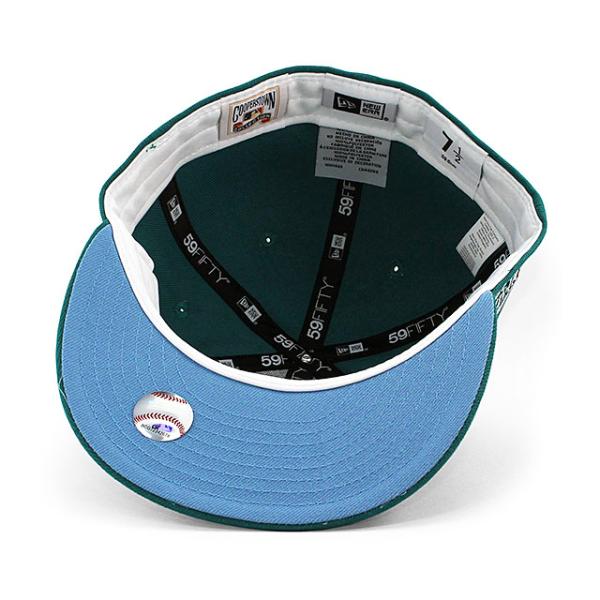 ニューエラ キャップ 59FIFTY シアトル マリナーズ MLB 2001 ALL STAR GAME GLACIER BLUE BOTTOM FITTED CAP TEAL NEW ERA SEATTLE MARINERS