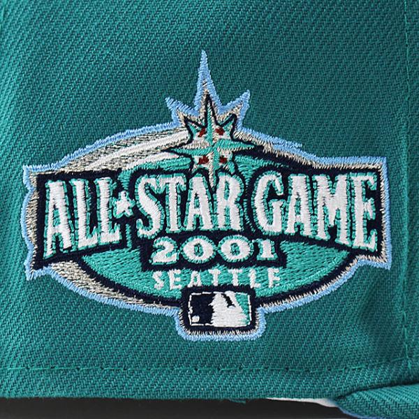 ニューエラ キャップ 59FIFTY シアトル マリナーズ MLB 2001 ALL STAR GAME GLACIER BLUE BOTTOM FITTED CAP TEAL NEW ERA SEATTLE MARINERS