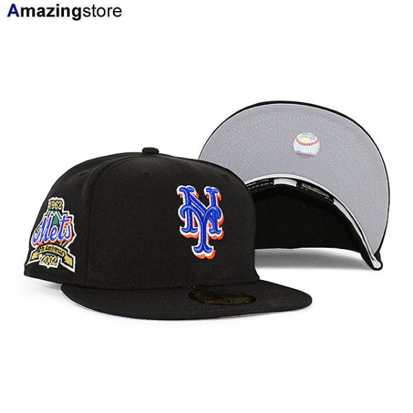 ニューエラ キャップ 59FIFTY ニューヨーク メッツ MLB 40TH ANNIVERSARY GREY BOTTOM CAP BLA –  Amazingstore