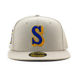 ニューエラ キャップ 59FIFTY シアトル マリナーズ  MLB 40TH ANNIVERSARY ROYAL BLUE BOTTOM FITTED CAP CREAM  NEW ERA SEATTLE MARINERS