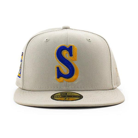 ニューエラ キャップ 59FIFTY シアトル マリナーズ  MLB 40TH ANNIVERSARY ROYAL BLUE BOTTOM FITTED CAP CREAM  NEW ERA SEATTLE MARINERS