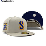 ニューエラ キャップ 59FIFTY シアトル マリナーズ  MLB 40TH ANNIVERSARY ROYAL BLUE BOTTOM FITTED CAP CREAM  NEW ERA SEATTLE MARINERS