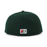 ニューエラ キャップ 59FIFTY バッファロー バイソンズ  MiLB TEAM-BASIC RED BOTTOM FITTED CAP DK GREEN NEW ERA BUFFALO BISONS