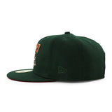 ニューエラ キャップ 59FIFTY バッファロー バイソンズ  MiLB TEAM-BASIC RED BOTTOM FITTED CAP DK GREEN NEW ERA BUFFALO BISONS