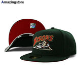 ニューエラ キャップ 59FIFTY バッファロー バイソンズ  MiLB TEAM-BASIC RED BOTTOM FITTED CAP DK GREEN NEW ERA BUFFALO BISONS