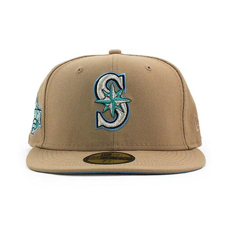 ニューエラ キャップ 59FIFTY シアトル マリナーズ MLB 2001 ALL STAR GAME GLACIER BLUE BOTTOM FITTED CAP TAN NEW ERA SEATTLE MARINERS