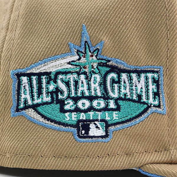 ニューエラ キャップ 59FIFTY シアトル マリナーズ MLB 2001 ALL STAR GAME GLACIER BLUE BOTTOM FITTED CAP TAN NEW ERA SEATTLE MARINERS