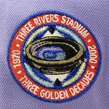 ニューエラ キャップ 59FIFTY ピッツバーグ パイレーツ  MLB THREE RIVERS STADIUM LAVA RED BOTTOM FITTED CAP LAVENDER  NEW ERA PITTSBURGH PIRATES