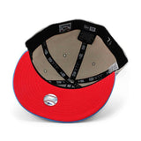 ニューエラ キャップ 59FIFTY テキサス レンジャーズ  MLB 40TH ANNIVERSARY LAVA RED BOTTOM FITTED CAP CREAM-LT BLUE  NEW ERA TEXAS RANGERS