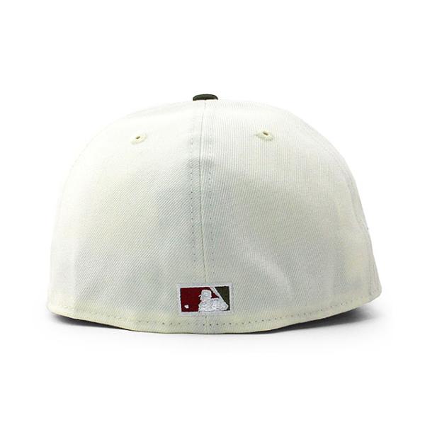 ニューエラ キャップ 59FIFTY ボストン レッドソックス  MLB 2004 WORLD SERIES CARDINAL BOTTOM FITTED CAP CREAM-OLIVE  NEW ERA BOSTON RED SOX