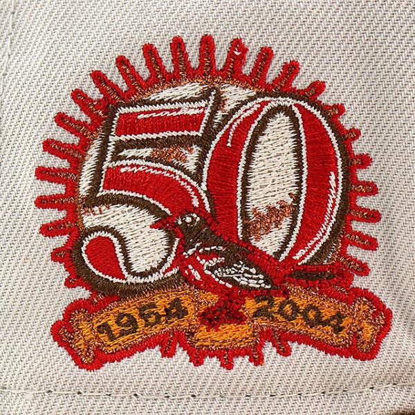 ニューエラ キャップ 59FIFTY ボルチモア オリオールズ MLB 50TH ANNIVERSARY RED BOTTOM FITTED CAP STONE NEW ERA BALTIMORE ORIOLES