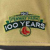 ニューエラ キャップ 9FORTY ボストン レッドソックス 2012 FENWAY PARK 100 YEARS KELLY GREEN BOTTOM A-FRAME SNAPBACK CAP BEIG