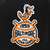 ニューエラ キャップ 59FIFTY ボルチモア オリオールズ MLB 1958 ALL STAR GAME KELLY GREEN BOTTOM FITTED CAP BLACK NEW ERA BALTIMORE ORIOLES