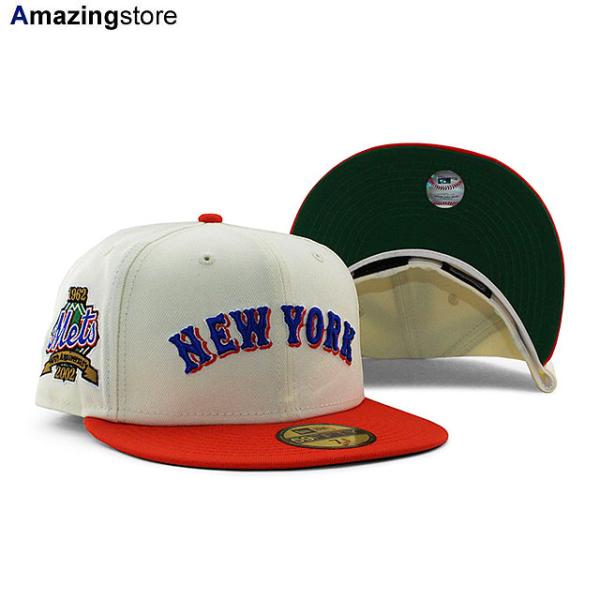 ニューエラ キャップ 59FIFTY ニューヨーク メッツ  MLB MIRACLE METS 25TH ANNIVERSARY PURPLE BOTTOM FITTED CAP TAN-BLACK  NEW ERA NEW YORK METS