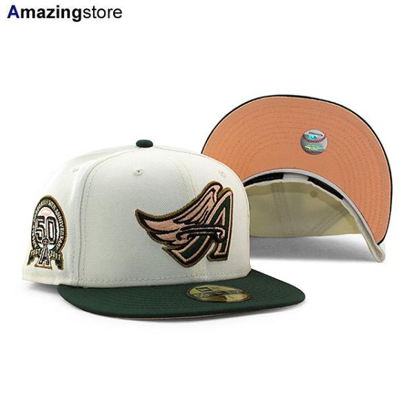 ニューエラ キャップ 59FIFTY アナハイム エンゼルス MLB 50TH ANNIVERSARY PEACH BOTTOM FITTE –  Amazingstore