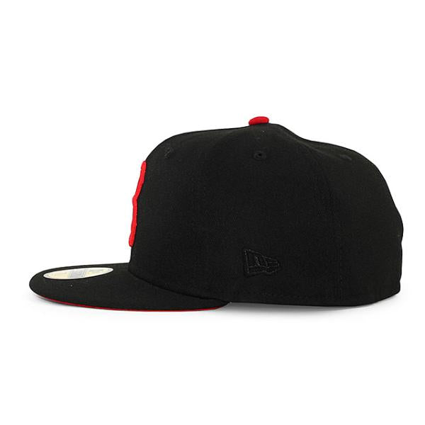 ニューエラ キャップ 59FIFTY ブルックリン ドジャース MLB JACKIE ROBINSON 75 YEARS RED BOTTOM FITTED CAP BLACK NEW ERA BROOKLYN DODGERS