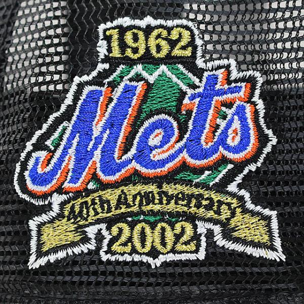 EU限定 ニューエラ 9FORTY メッシュキャップ ニューヨーク メッツ MLB 40TH ANNIVERSARY A-FRAME TRUCKER MESH CAP BLACK NEW ERA NEW YORK METS