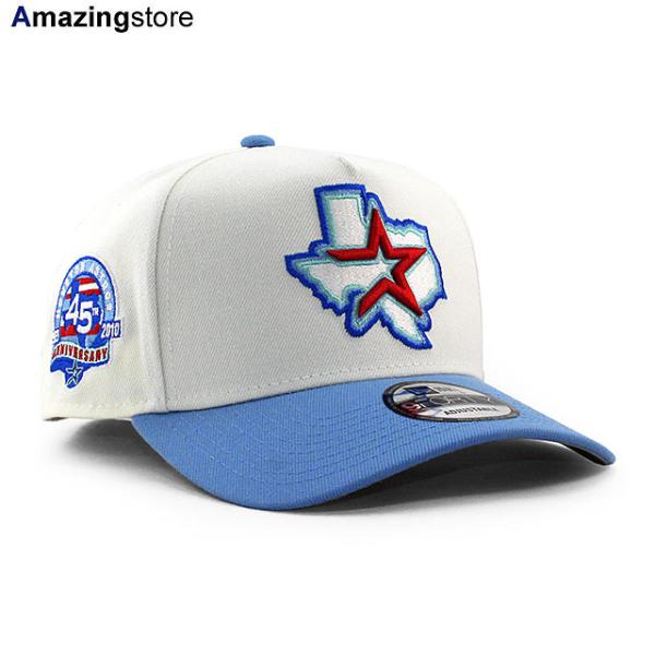 ニューエラ キャップ 9FORTY ヒューストン アストロズ MLB 45TH ANNIVERSARY GREY BOTTOM A-FRAME SNAPBACK CAP CREAM