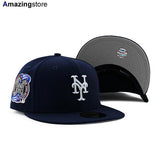 ニューエラ キャップ 59FIFTY ニューヨーク メッツ  MLB 2000 WORLD SERIES SUBWAY SERIES GREY BOTTOM FITTED CAP NAVY  NEW ERA NEW YORK METS