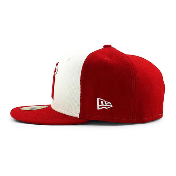 シティコネクト ニューエラキャップ 59FIFTY ロサンゼルス エンゼルス MLB CITY CONNECT FITTED CAP RED BEIGE NEW ERA LOS ANGELES ANGELS a60231700