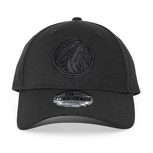 EU AU限定モデル ニューエラ キャップ 9FORTY ミネソタ ティンバーウルブス  NBA SNAPBACK CAP BLACKOUT  NEW ERA MINNESOTA TIMBERWOLVES