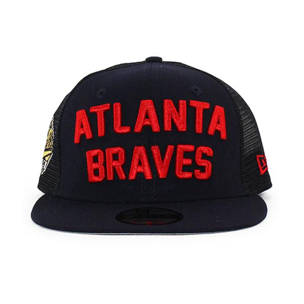 ニューエラ キャップ 9FIFTY アトランタ ブレーブス MLB 1995 WORLD SERIES TRUCKER MESH CAP NAVY ATLANTA BRAVES