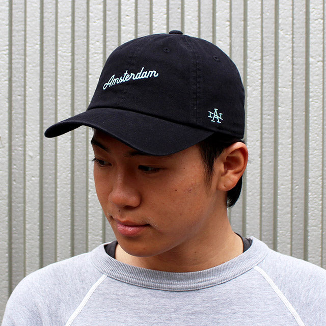 アメリカンニードル キャップ アムステルダム BALLPARK BOARD SHORTS STRAPBACK CAP BLACK