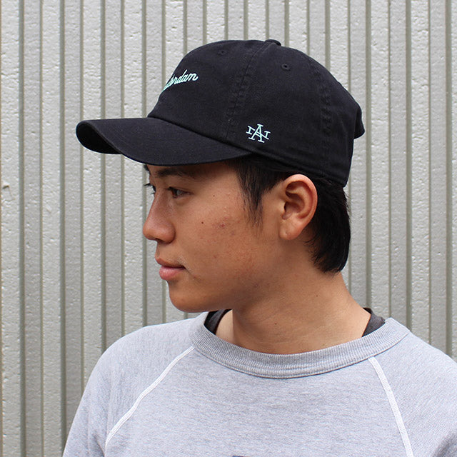 アメリカンニードル キャップ アムステルダム BALLPARK BOARD SHORTS STRAPBACK CAP BLACK