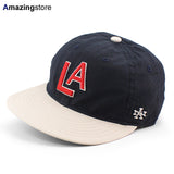 アメリカンニードル キャップ ロサンゼルス エンゼルス LINE OUT STRAPBACK CAP NAVY-NATURAL