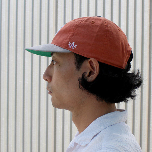 アメリカンニードル キャップ サンフランシスコ シールズ LINE OUT STRAPBACK CAP ORANGE-GREY