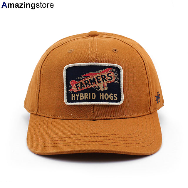 アメリカンニードル キャップ ファーマーズ ハイブリッド ホッグス HEPCAT STRAPBACK CAP LIGHT BROWN