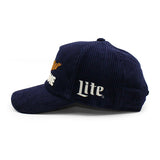 アメリカンニードル ミラー ライト MILLER LITE WIDE WHALE CORDUROY SNAPBACK CAP NAVY
