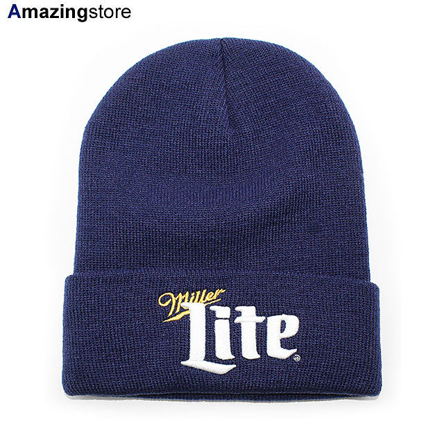 アメリカンニードル ミラー ライト ニットビーニー MILLER LITE CUFFED KNIT BEANIE NAVY