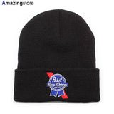 アメリカンニードル パブストブルーリボンビール ニットビーニー PABST BLUE RIBBON BEER CUFFED KNIT BEANIE BLACK