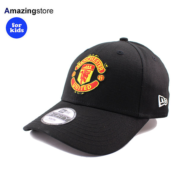 子供用 ニューエラ キャップ 9FORTY ストラップバック マンチェスター ユナイテッド FC PREMIER LEAGUE YOUTH STRAPBACK CAP BLACK