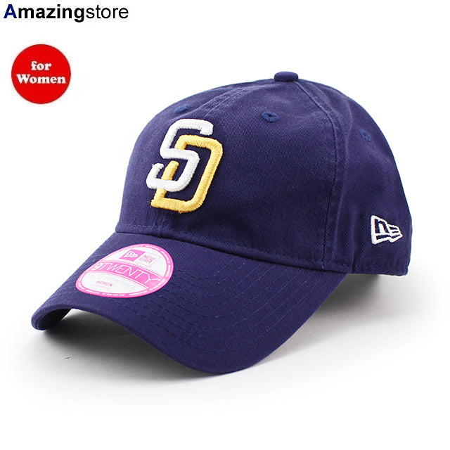 女性用 ニューエラ キャップ 9TWENTY ストラップバック サンディエゴ パドレス MLB CORE CLASSIC STRAPBACK CAP NAVY