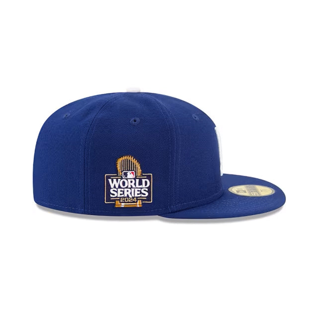 2024 ワールドシリーズモデル 子供用 ニューエラ キャップ 59FIFTY ロサンゼルス ドジャース YOUTH MLB WORLD SERIES SIDE PATCH FITTED CAP ROYAL BLUE