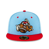 ニューエラ キャップ 59FIFTY ルイビル バッツ MiLB THEME NIGHT FITTED CAP SKY RED