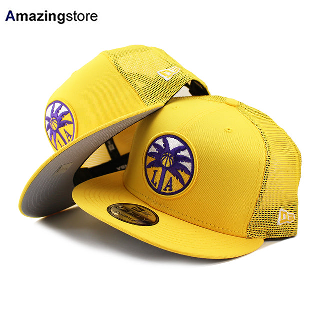 ニューエラ メッシュキャップ 9FIFTY ロサンゼルス スパークス WNBA TEAM BASIC TRUCKER MESH CAP GOLD