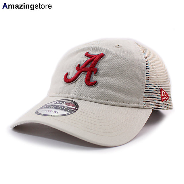 ニューエラ メッシュキャップ 9TWENTY アラバマ クリムゾンタイド NCAA STATED BACK TRUCKER MESH CAP STONE