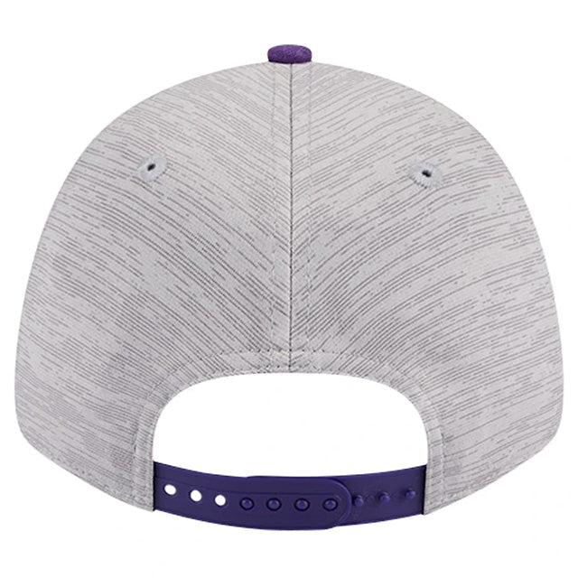 ニューエラ キャップ 9FORTY ロサンゼルス レイカーズ NBA DIGI-TECH 2 TONE STRETCH SNAPBACK CAP HEATHER GRAY PURPLE