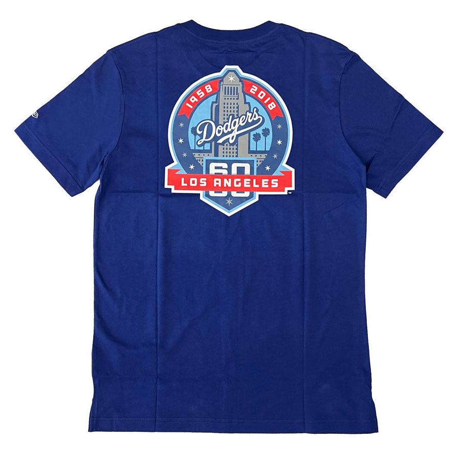 ニューエラ Tシャツ ロサンゼルス ドジャース MLB 60TH ANNIVERSARY T-SHIRT BLUE