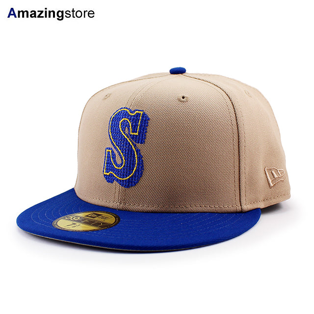 ニューエラ キャップ 59FIFTY シアトル マリナーズ MLB NEEDLEPOINT FITTED CAP KHAKI