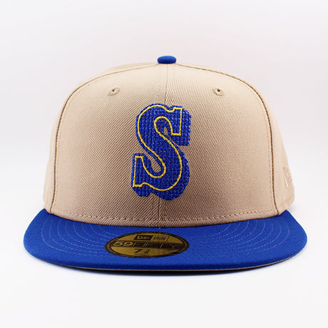 ニューエラ キャップ 59FIFTY シアトル マリナーズ MLB NEEDLEPOINT FITTED CAP KHAKI