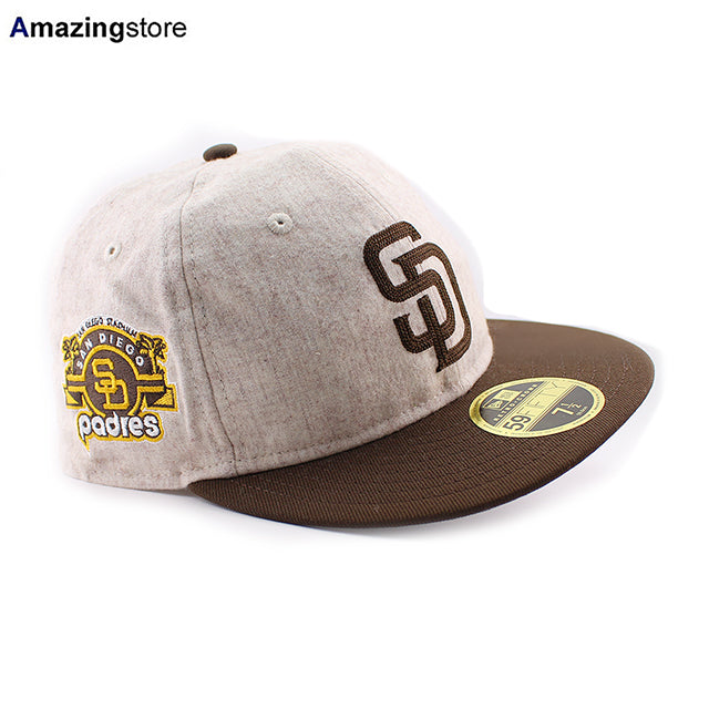 ニューエラ キャップ RC59FIFTY サンディエゴ パドレス MLB RETRO CROWN MELTON WOOL FITTED CAP BROWN
