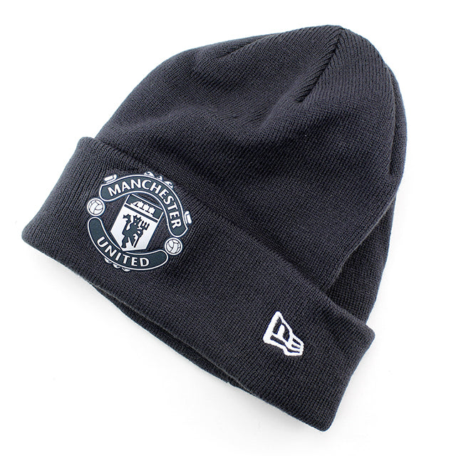 ニューエラ ニット ビーニーキャップ マンチェスター ユナイテッド FC RUBBER CUFF BEANIE CAP NAVY