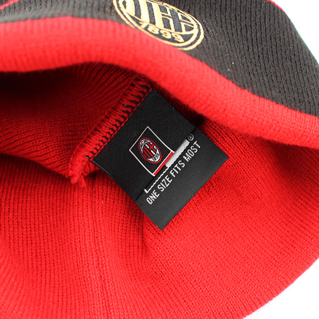 ニューエラ ニット ビーニーキャップ AC ミラン 1995 CUFF BEANIE CAP BLACK