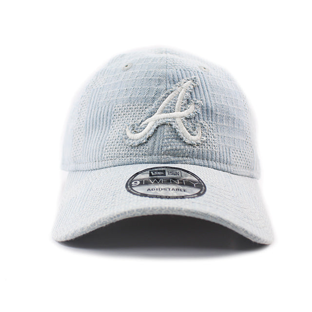 ニューエラ キャップ 9TWENTY ストラップバック アトランタ ブレーブス MLB PATCH DENIM STRAPBACK CAP LIGHT BLUE