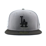 大谷翔平モデル ニューエラ 59FIFTY ロサンゼルス ドジャース MLB TEAM-BASIC SHOHEI OHTANI NAME&NUMBER FITTED CAP GREY BLACK